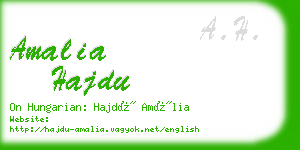 amalia hajdu business card